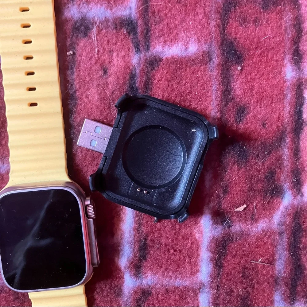 Yellow Smartwatch with Black Case